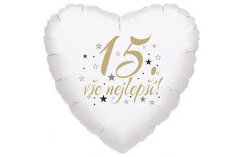 15. narozeniny balónek srdce