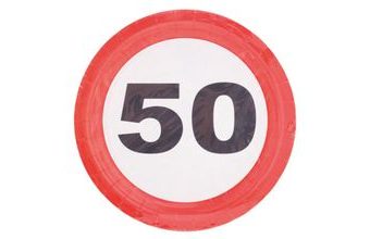 Talíře dopravní značka 50 - 23 cm - 8ks/bal.