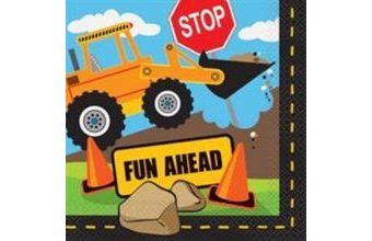 Papírové ubrousky Stavba - staveniště - 33x33 cm - 16 ks