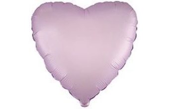 Balón foliový 45 cm Srdce PASTELOVÉ FIALOVÉ - LILIE