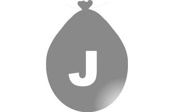 Balónek písmeno J stříbrné