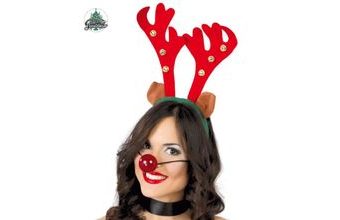 Vánoční čelenka Sobí rohy s rolničkami - Vánoce