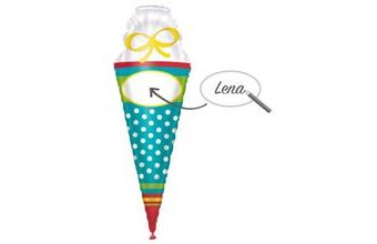 Foliový balón kornout - škola - 70 cm