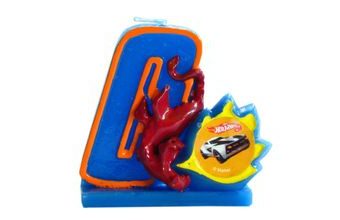 Narozeninová svíčka Hot Wheels číslo 0