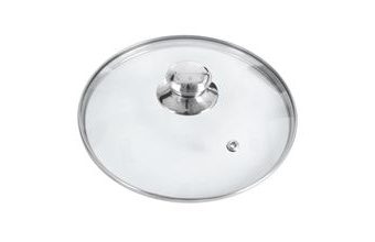 Poklice skleněná pr. 26 cm nerez úchyt