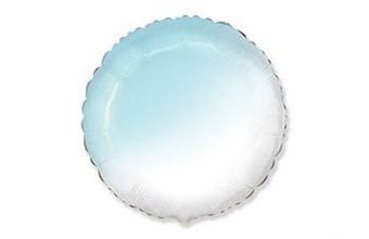 Balón fóliový kulatý ombré - modrobílý - 48 cm