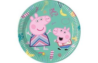 Papírové talíře prasátko Pepa - Peppa Pig - 20 cm, 8 ks