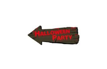 Dekorace šipka - Halloween party - krev - 50 cm