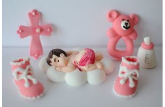 Sada cukrových dekorací Miminko a hračky