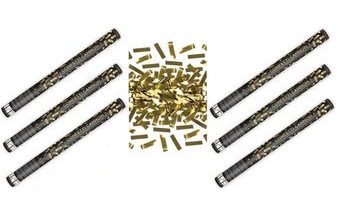 Konfety 60cm ZLATÉ METALICKÉ 6 ks