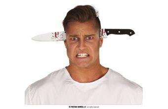 Čelenka - krvavý nůž - Halloween - 35cm