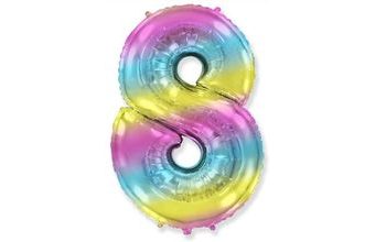Balón foliový číslice DUHOVÁ 115 cm - 8