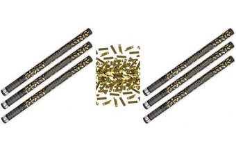 Konfety 80cm ZLATÉ METALICKÉ 6 ks