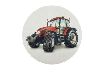 Jedlý papír traktor červený