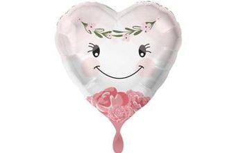 Balón foliový srdce - Nevěsta - Svatba - Rozlučka se svobodou - 43 cm