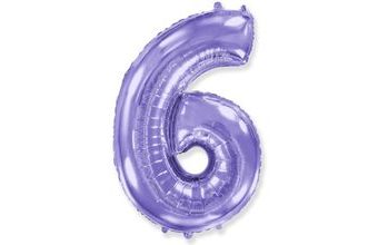 Balón foliový číslice FIALOVÁ - LILA 102 cm - 6