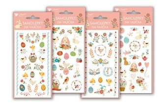 Velikonoční samolepky na vajíčka 829 gelové 19x9cm