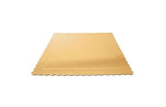 Dortová podložka oboustranná čvercová zlatá - 34x34 cm