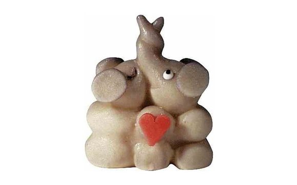 Zamilovaní sloni - marcipánová figurka na dort