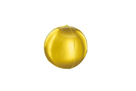 Balón foliový kulatý zlatý 3D 62 cm