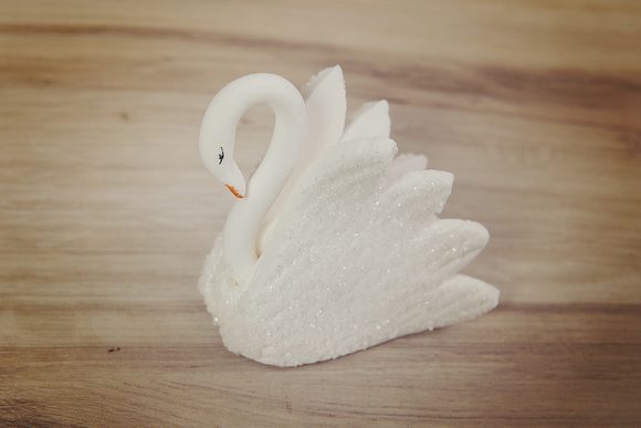 Cukrová dekorace na dort – Labuť (velká)