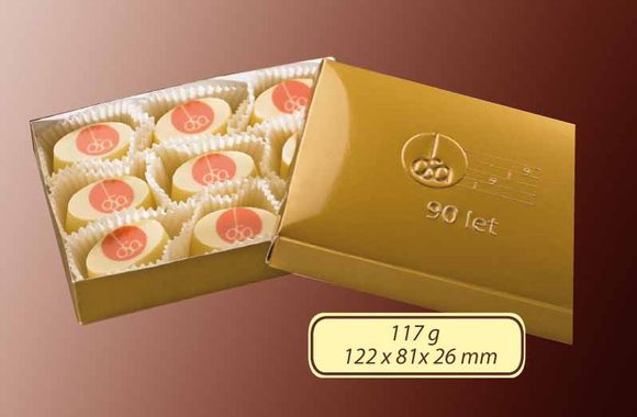 Reklamní bonboniéra 9ks - 117g s vaším motivem/logem - od 150 ks
