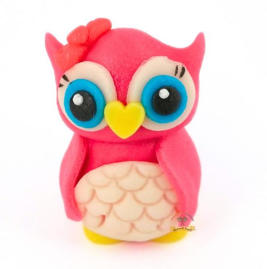 Figurka 3D 60g ( růžová sova )