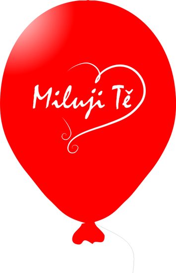 Miluji Tě balónek 5 ks