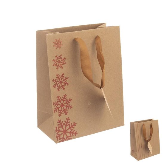 Taška dárková 18x23 cm SNOWFLAKES