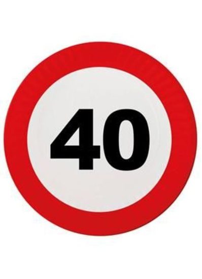 Talíře dopravní značka 40 - 23 cm - 8ks/bal.