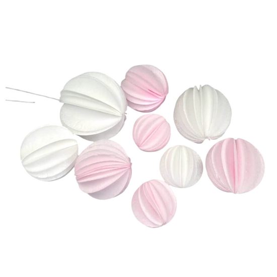 Oblátkové vějířky bílo-růžové