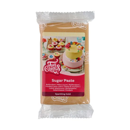 Potahovací hmota třpytivě zlatá 250g