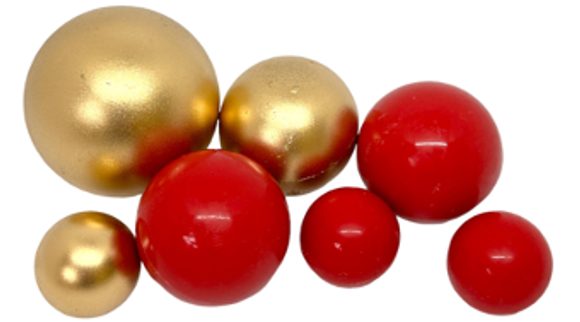 Čokoládové koule Zlato-červené