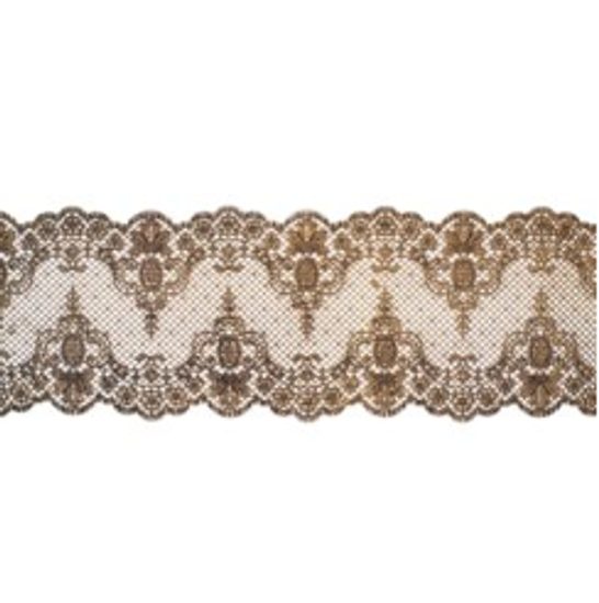 Cukrová krajka zlatá - šířka 8 cm