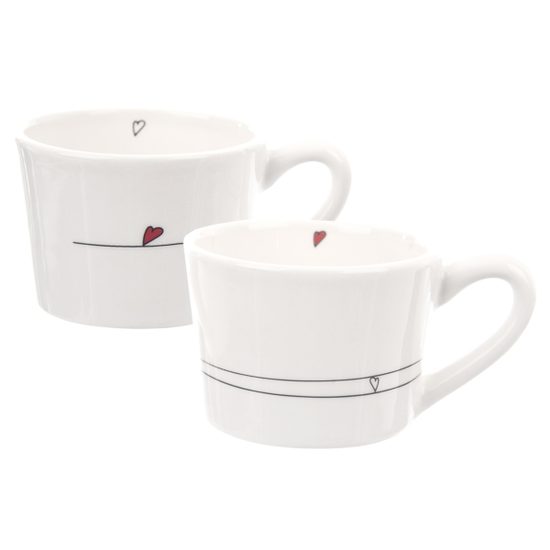 Hrnek SRDÍČKA linky 0,23 l 2 ks