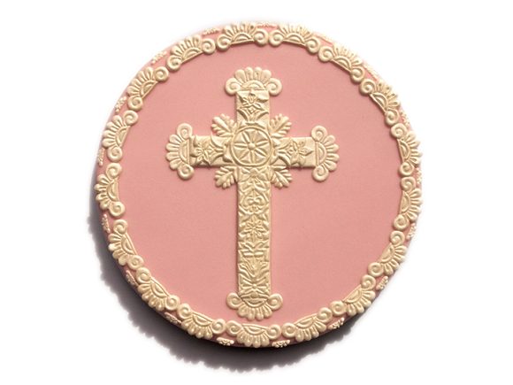 Patchwork vytlačovač Velký kříž s ornamenty - Large Cross Lace Set