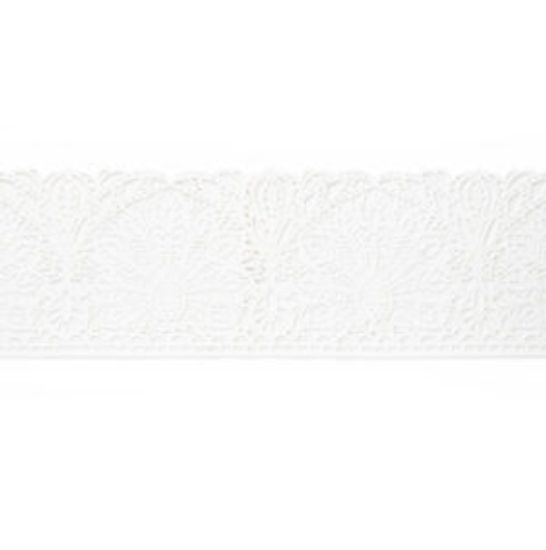 Cukrová krajka bílá - šířka 6 cm
