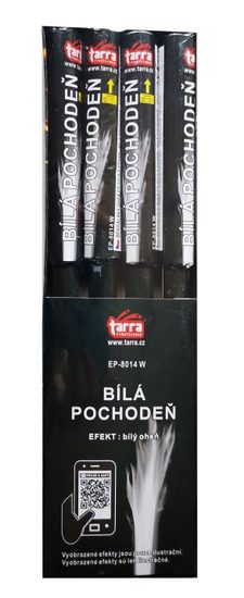 Pochodeň Bengálský oheň - Bílá pochodeň  - 4ks - 20/4