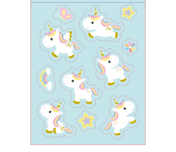 Jednorožci - dekorace z jedlého papíru