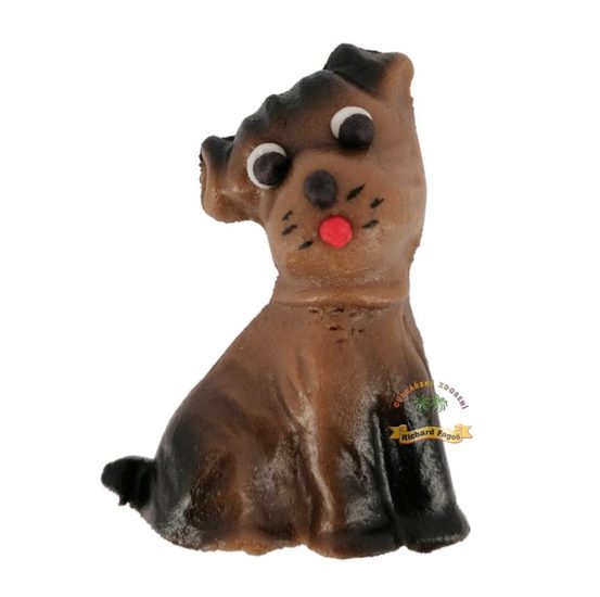 Jedlá figurka 4 - Pejsek s mašlí (hnědý)