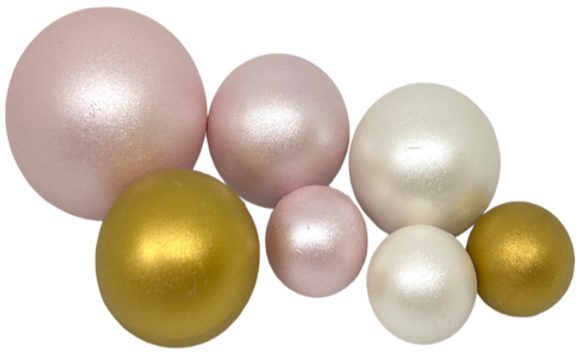 Čokoládové koule Ružovo-bílo-zlaté