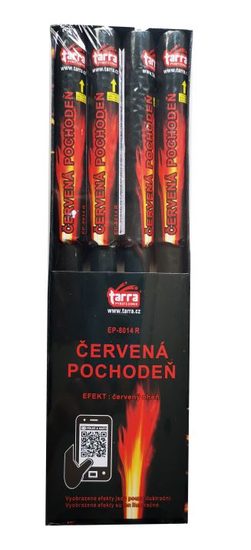 Pochodeň Bengálský oheň - Červená pochodeň - 4ks - 20/4