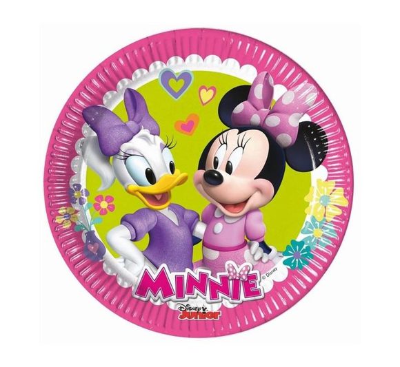 Papírové talíře myška Minnie "Minnie Happy Helpers", 20 cm, 8 ks