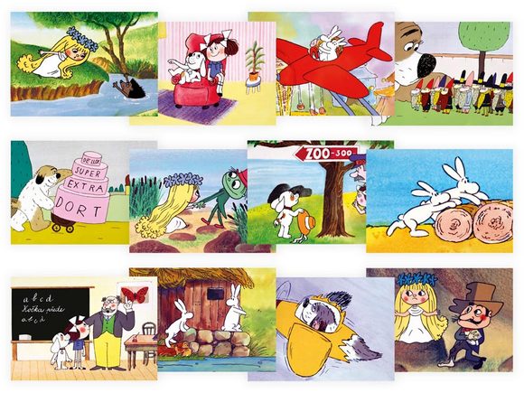 pohlednice s motivem večerníčků ČT