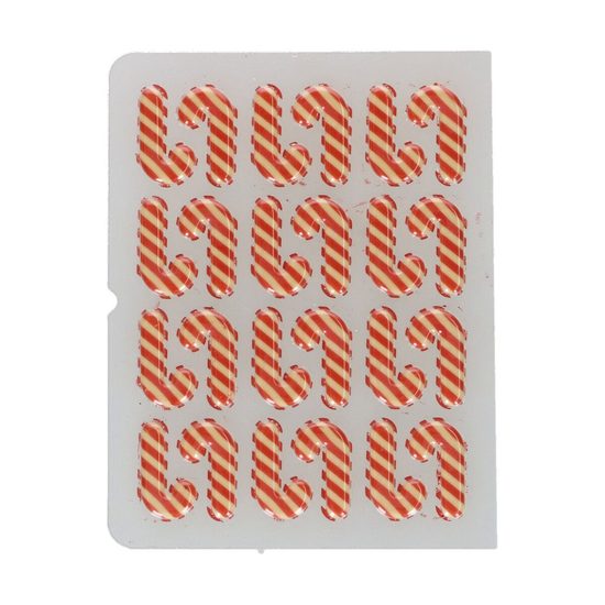 Čokoládové ozdoby ve tvaru cukrových hůlek - 24 ks