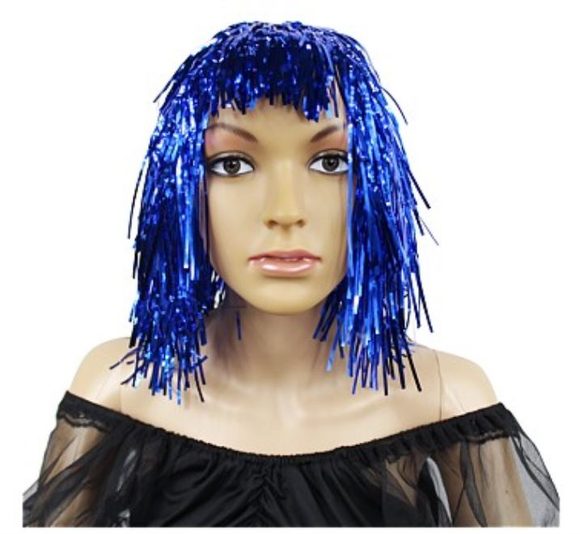 Paruka foliová modrá