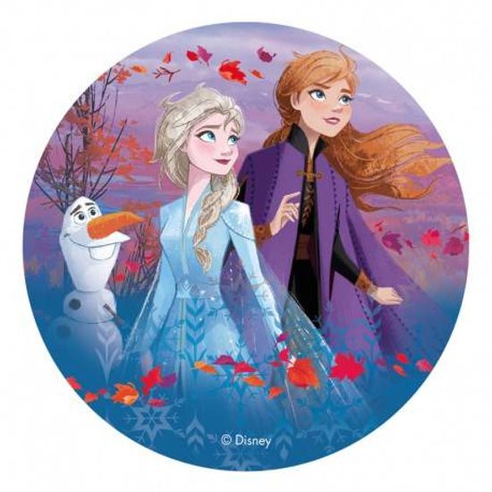 Jedlý papír Frozen 2 Anna A Elsa a Olaf 20 cm