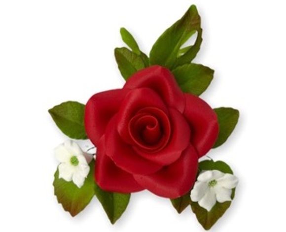 Kytice růží – cukrová dekorace na dort