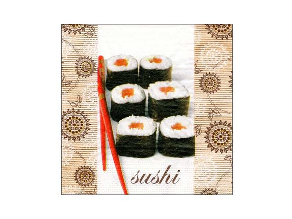 Ubrousky s motivem Sushi - 33x33 cm - 20 ks