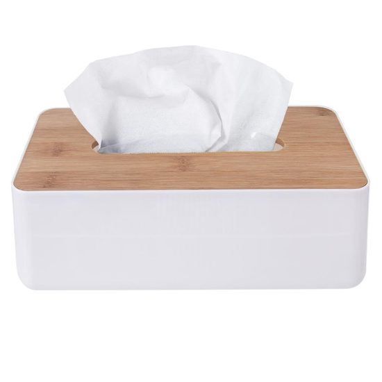 Box plast/dřevo na papírové kapesníky